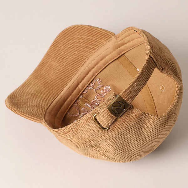Caffeine Queen Corduroy Hat - Sand