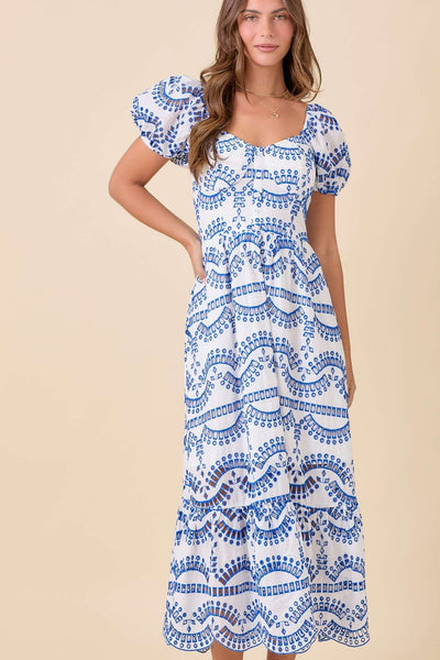 Mykonos Eyelet Maxi Dress