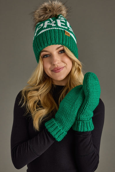 Apres Pom Hat - Green
