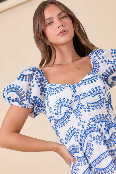 Mykonos Eyelet Maxi Dress
