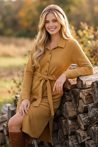 Bonefire Dress-Camel