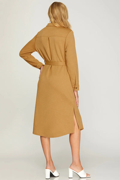 Bonefire Dress-Camel