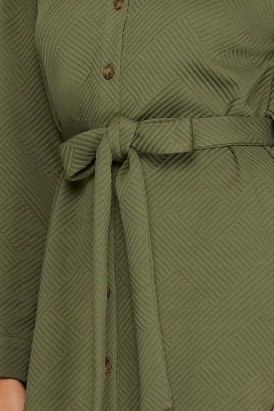 Bonefire Dress-Olive