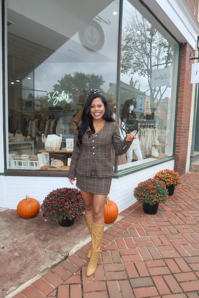 Brook Skirt - Brown Multi