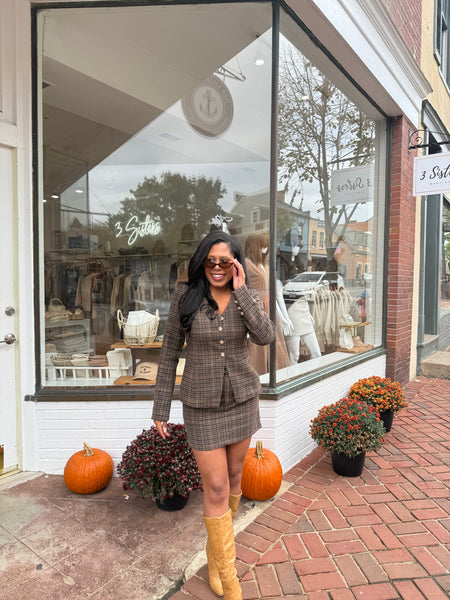 Brook Skirt - Brown Multi