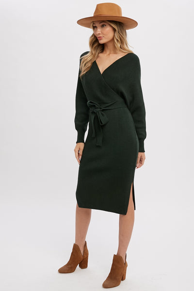 Limitless Sweater Dress - Forest Green
