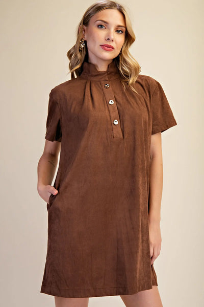 Chloe Dress-Brown