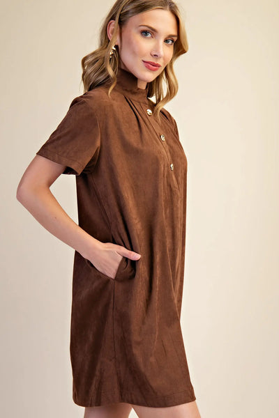 Chloe Dress-Brown