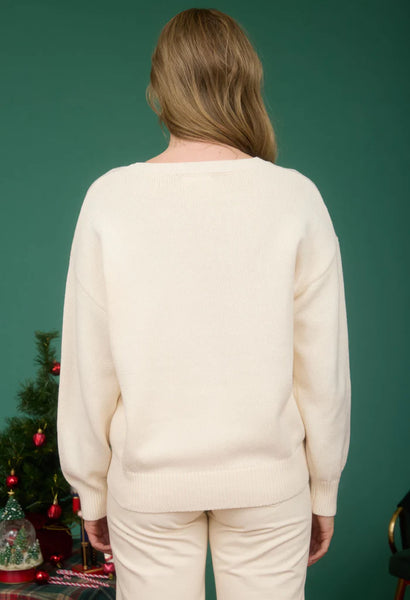 Cuddle Bear Sweater - Cream