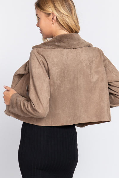 Rebel Moto Jacket - Taupe