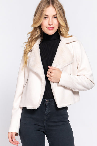 Rebel Moto Jacket - Ivory