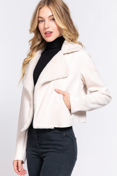 Rebel Moto Jacket - Ivory