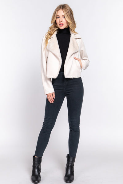 Rebel Moto Jacket - Ivory