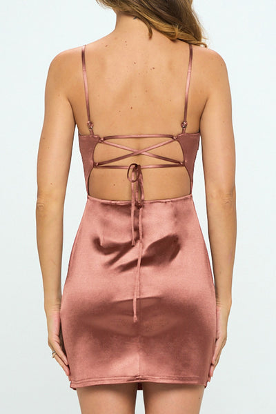 Shimmer Dress - Mauve