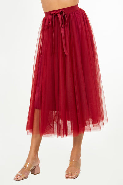 Merry And Bright Skirt - Red