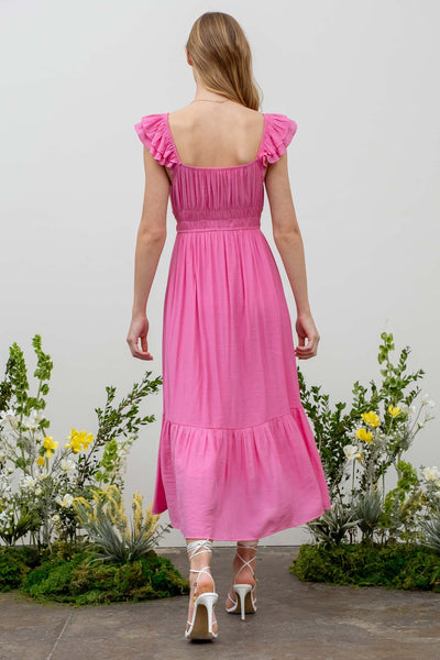 Destiny Midi Dress - Pink