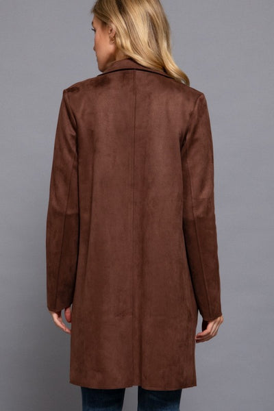 Falling For Suede Jacket - Dark Brown