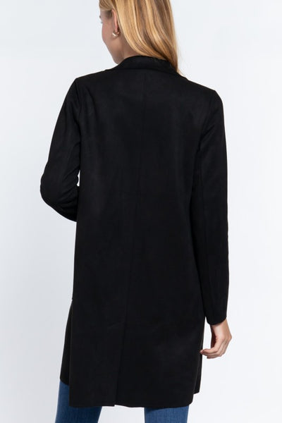 Falling For Suede Jacket-Black