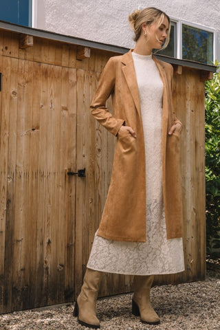 The Heirloom Suede Jacket- Camel