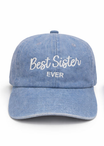 Best Sister Ever Hat - Denim