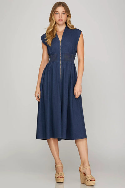 Monroe Maxi Dress - Denim