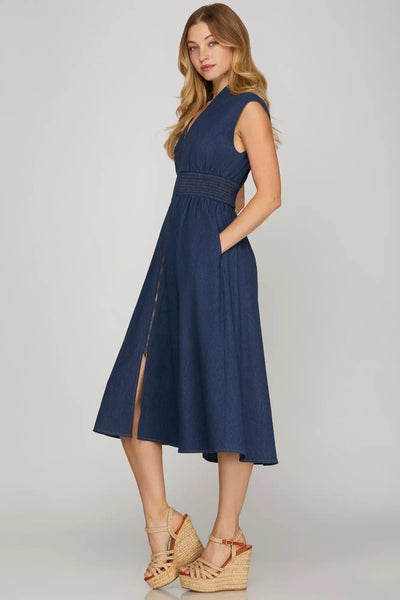 Monroe Maxi Dress - Denim
