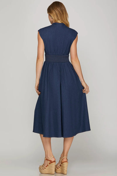 Monroe Maxi Dress - Denim
