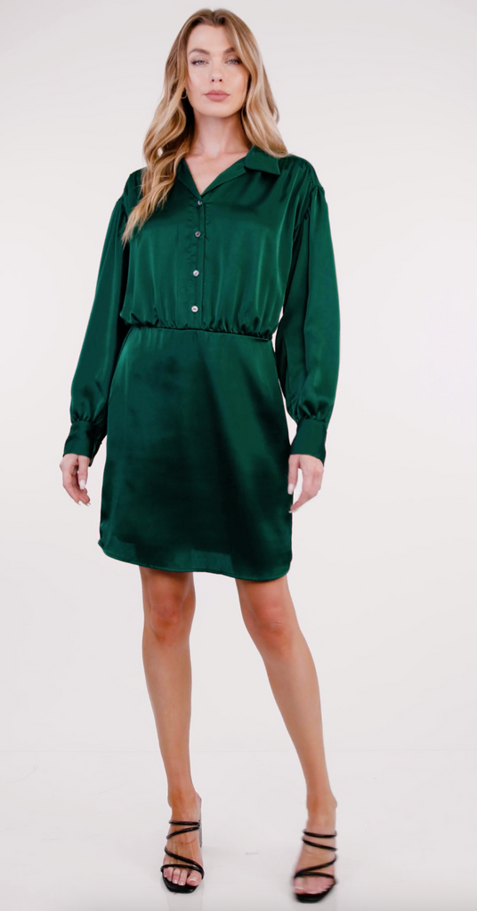 Fall In The City Dress-Green