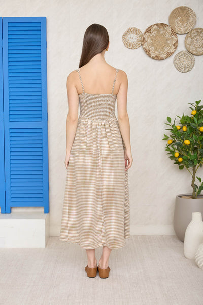 Corset Time Maxi Dress - Brown