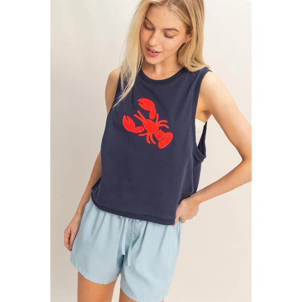 Pinch Me Top-Navy
