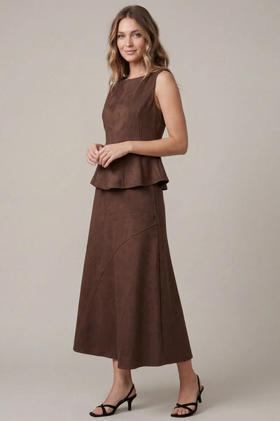Autumn Glow Skirt-Brown