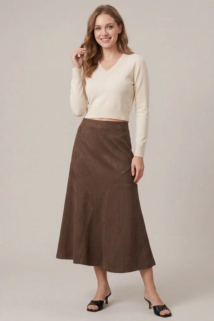 Autumn Glow Skirt-Brown