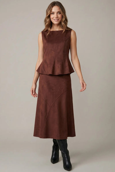 Autumn Glow Skirt-Mahogany