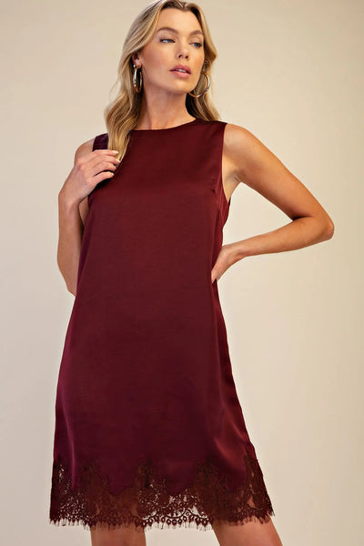 Ava Dress - Burgundy