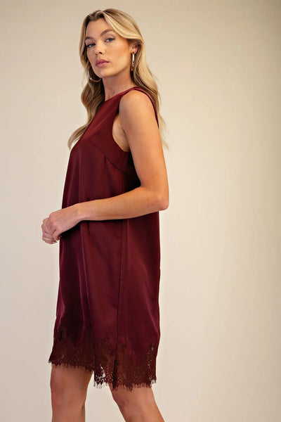 Ava Dress - Burgundy