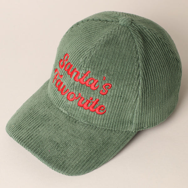 Santa's Favorite Corduroy Hat - Sage