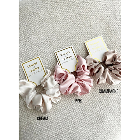 Grace Satin Scrunchie - Cream