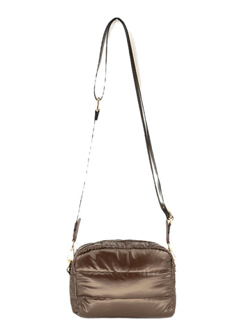 Medium Puffer Crossbody - Brown