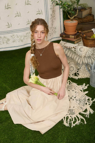 Willow Midi Dress-Brown