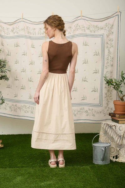 Willow Midi Dress-Brown