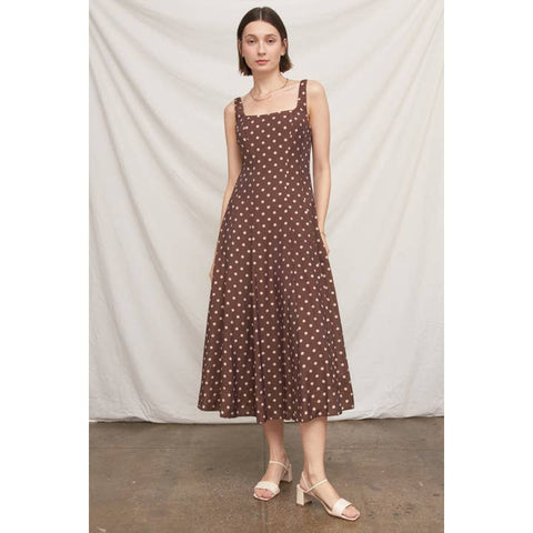 Beverly Maxi Dress-Brown