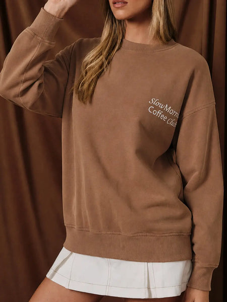 Coffee Club Sweatshirt-Mocha
