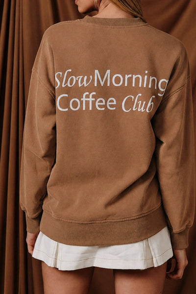 Coffee Club Sweatshirt-Mocha
