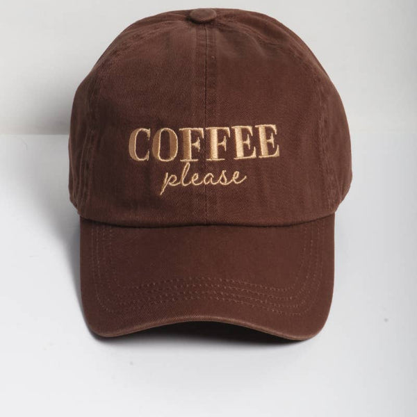 Coffee Please Cap - Brown
