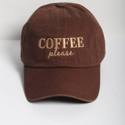 Coffee Please Cap - Brown