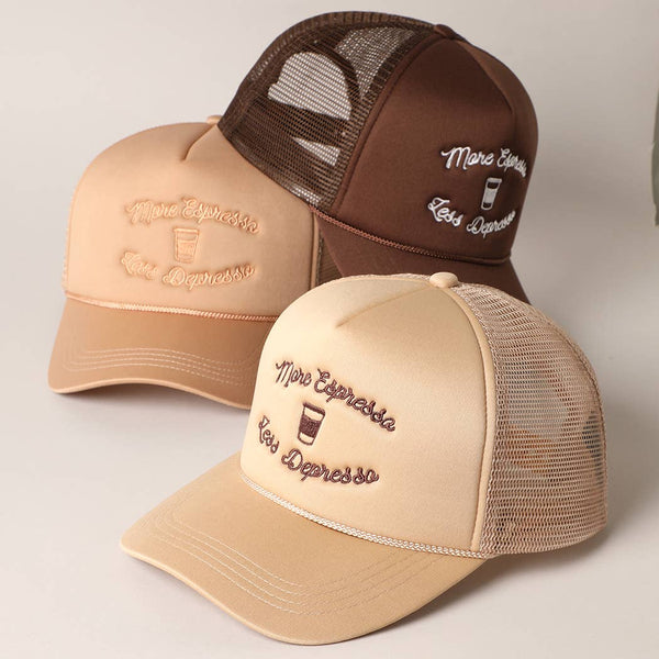 More Espresso Trucker Hat - Beige