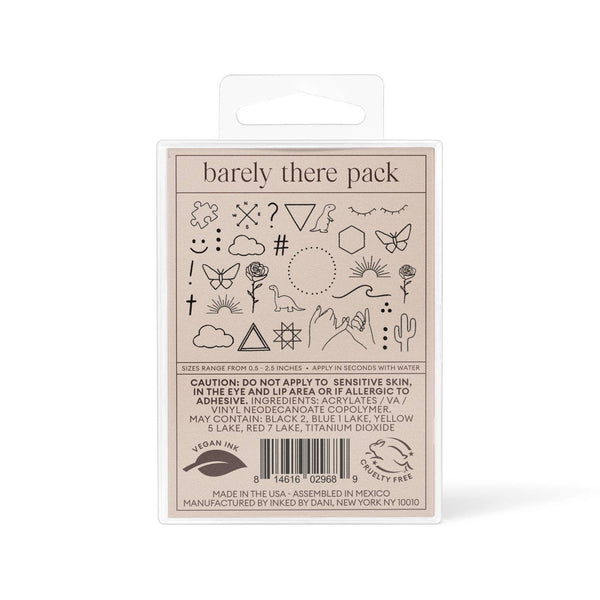 Temporary Tattoos - Barely There Pack