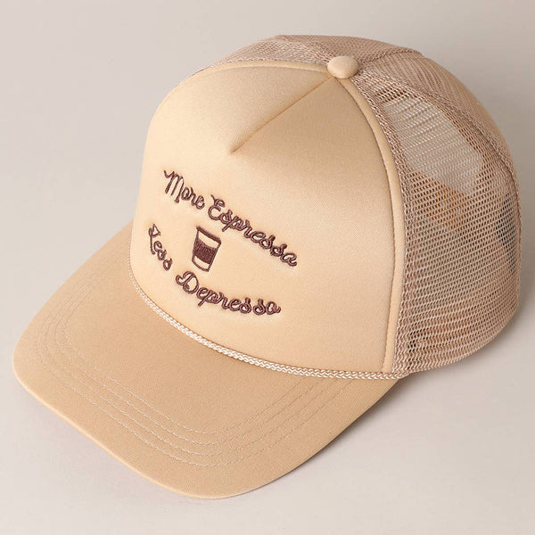 More Espresso Trucker Hat - Beige