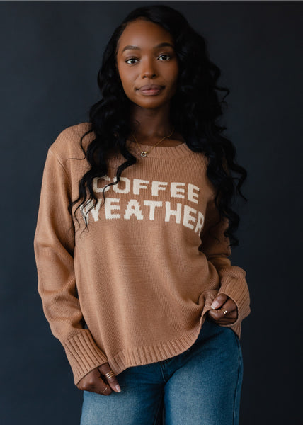 Coffee Weather Sweater - Brown