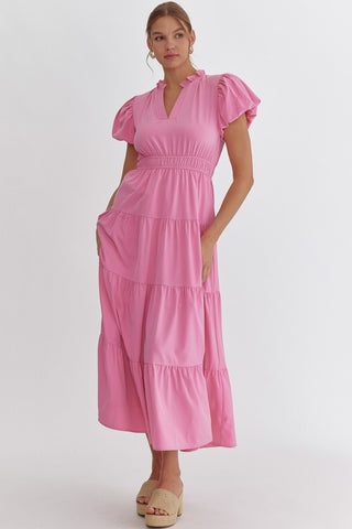 Escape Maxi Dress-Pink